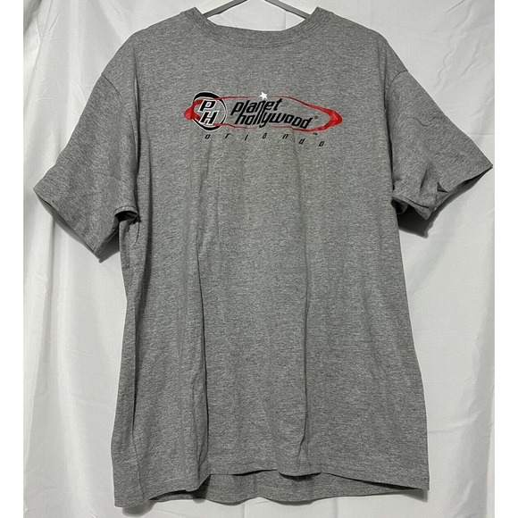Vintage Planet Hollywood Shirt Mens XL Gray Short Sleeve Orlando Florida NWT - Picture 2 of 5